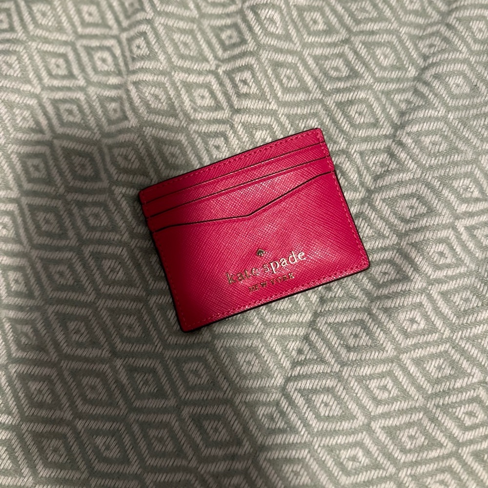 Kate Spade Madison Saffiano Leather Small Slim Card Holder New without tags